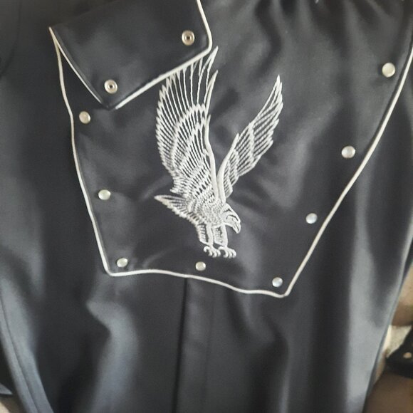 H Bar C Eagle Embroidered Pearl Snap Shirt - Picture 1 of 4